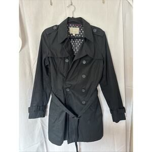 Banana Republic Women's Trench Coat Jacket Size L Black